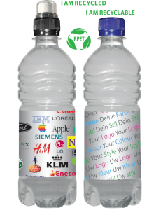 PETfles mineraalwater met eigen logo design