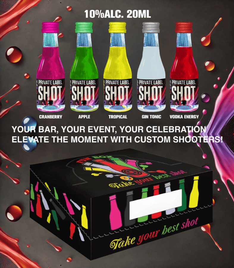 Custom Mini Bottles Party Shooters Own Design Logo Print